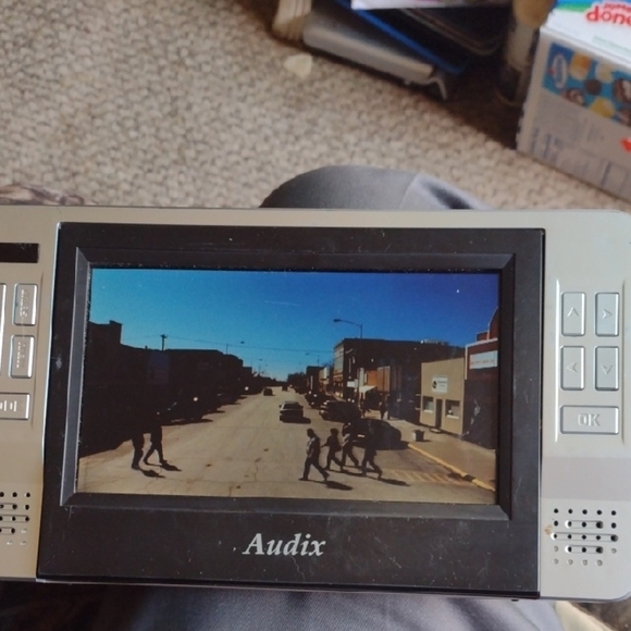 Audix Portable DVD&Media Player & Monitor with Black and Gray Accents and Case - Picture 1 of 6